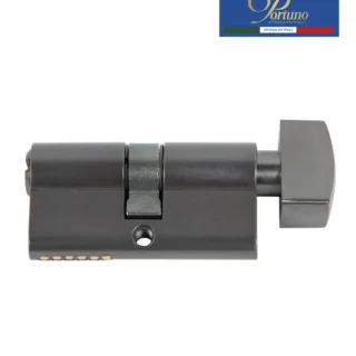 Цилиндровый механизм PORTUNO. Арт.CS60.05, 60м. (30+30), Цвет, Матовый графит. ключ-вертушка