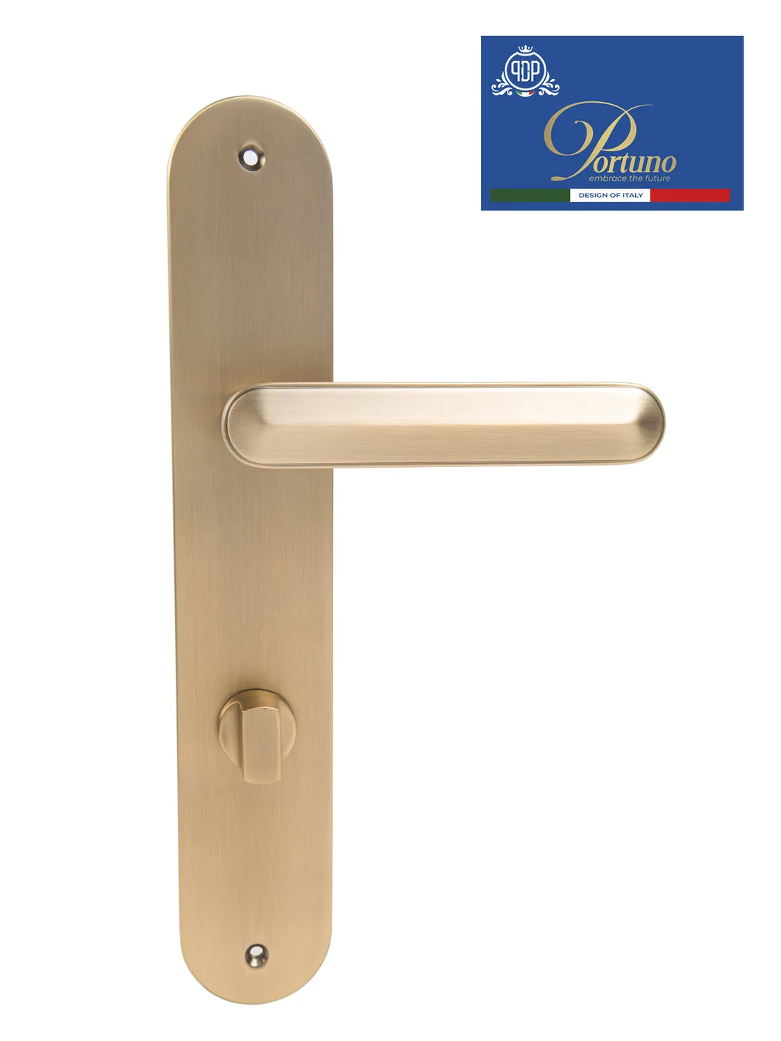 Дверная ручка на планке с фиксатором PORTUNO Onyx 623.11WC Матовый кофе