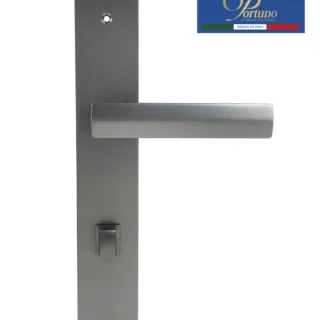 Дверная ручка на планке с фиксатором PORTUNO Alba 721.05WC Матовый графит